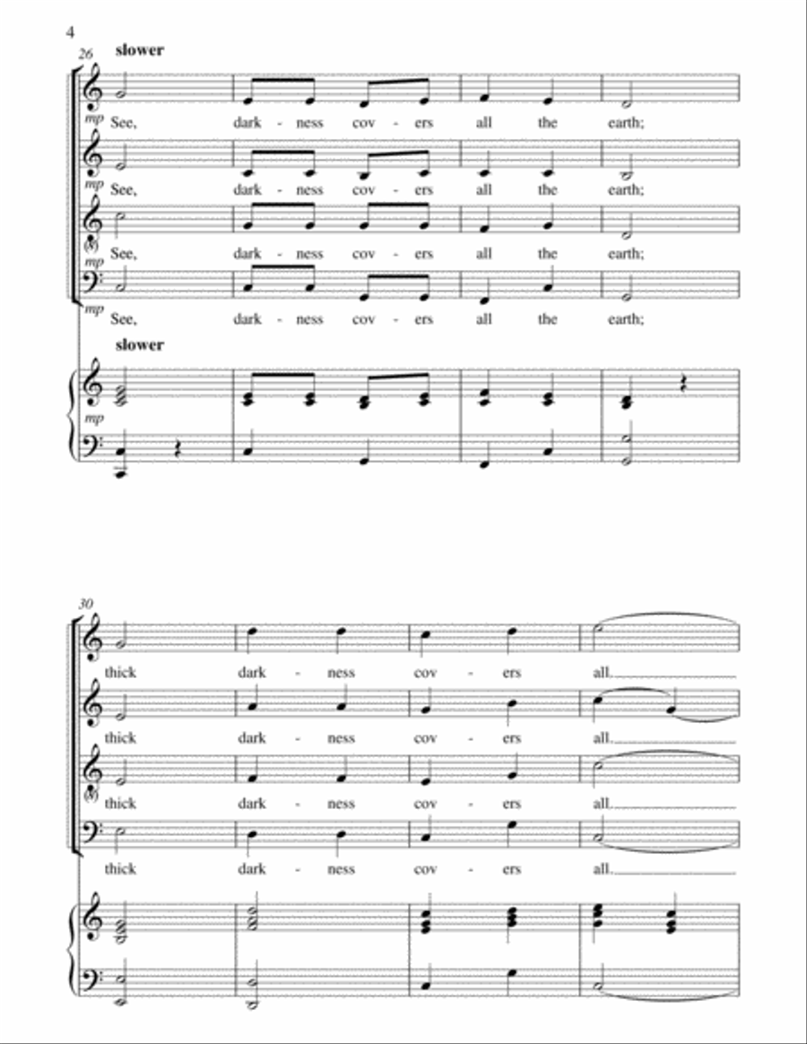 Arise and Shine - Your Light Has Come 4-Part scores gallery preview page 4
