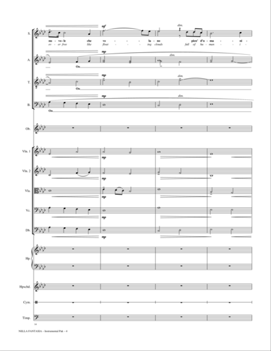 Nella Fantasia (In My Fantasy) (arr. Audrey Snyder) - Full Score Choir scores gallery preview page 4