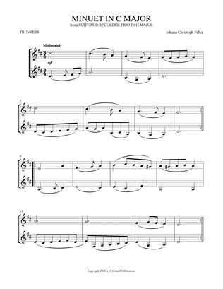 Minuet in C Major (from Suite for Recorder Trio in G Major)