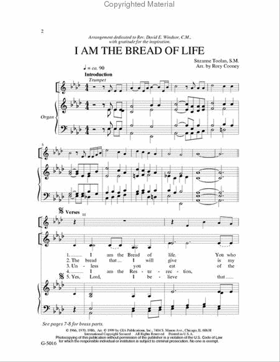 I Am the Bread of Life I Am the Bread of Life 4-Part scores gallery preview page 2