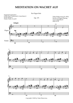 Meditation on Wachet auf, Op. 175 (Organ Solo) by Vidas Pinkevicius