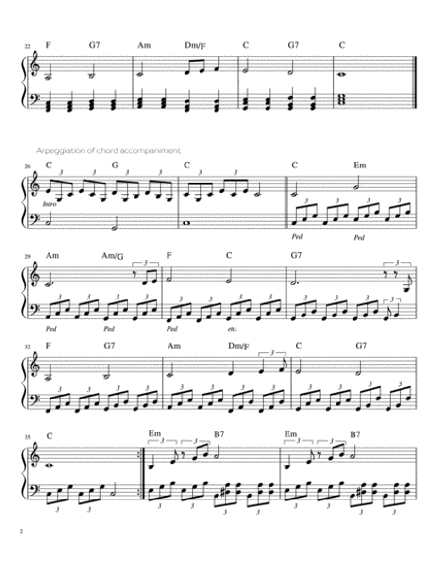 Can't Help Falling In Love Piano Solo scores gallery preview page 2