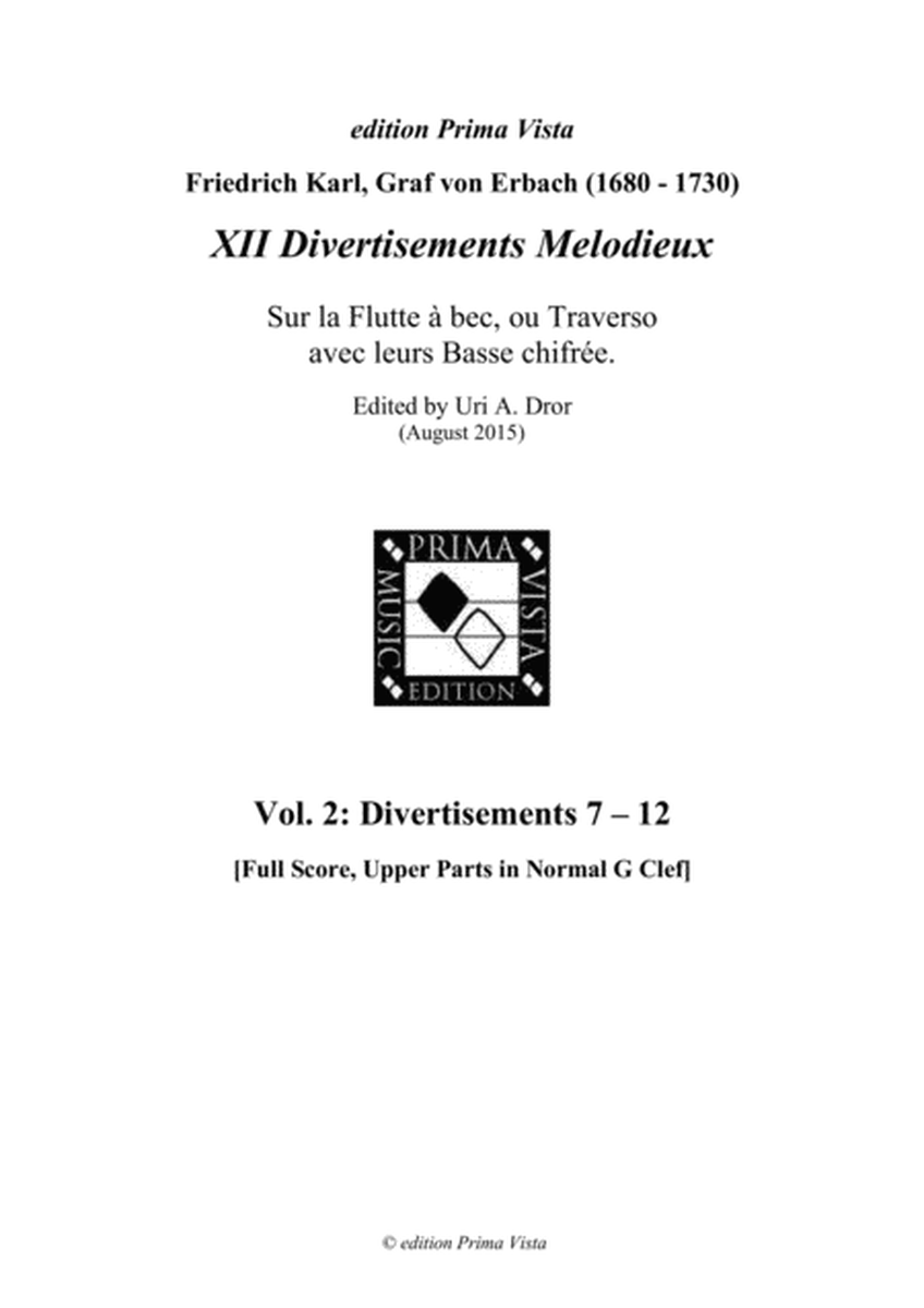 Erbach Divertisements Melodieux 7-12, G2 Clefs