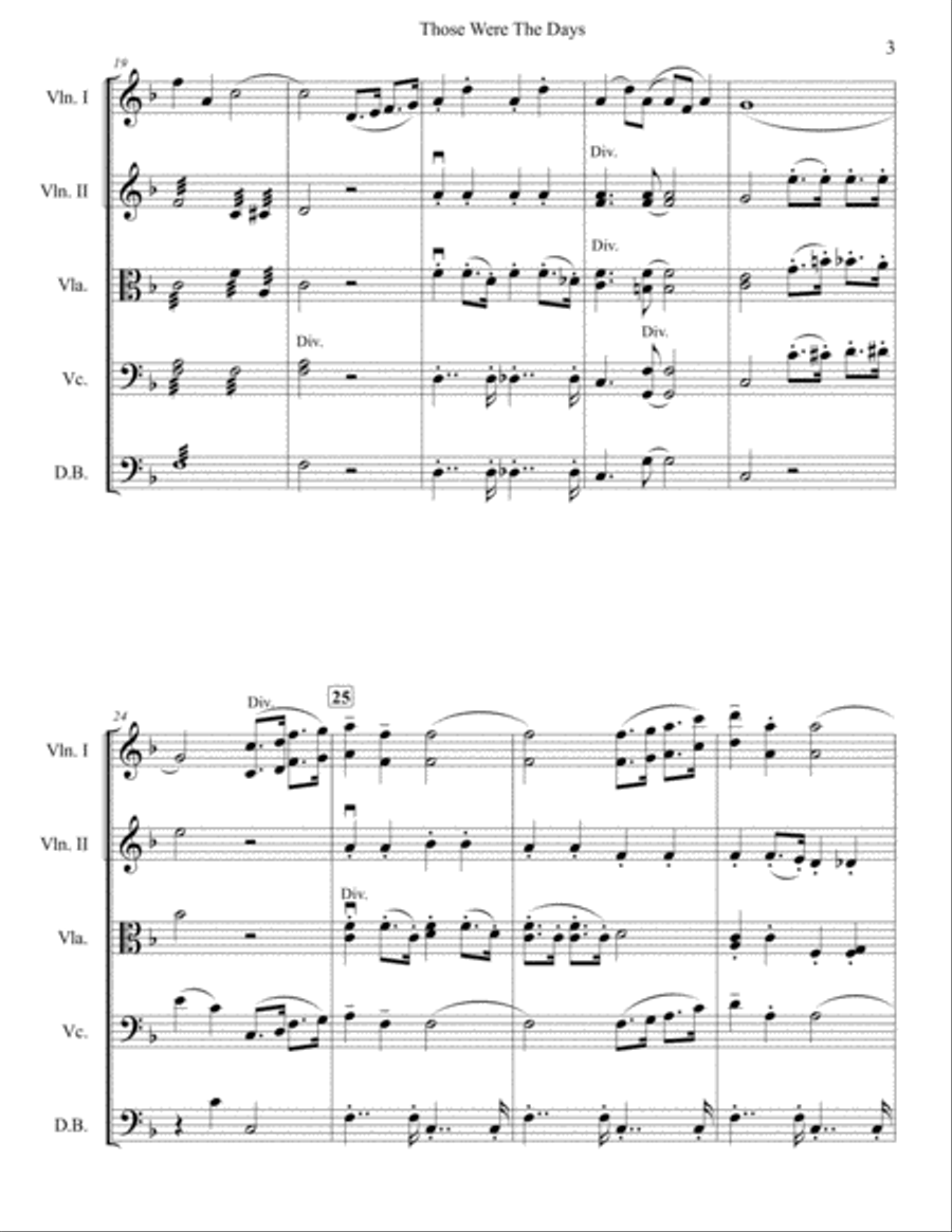 Those Were The Days Small Ensemble scores gallery preview page 4