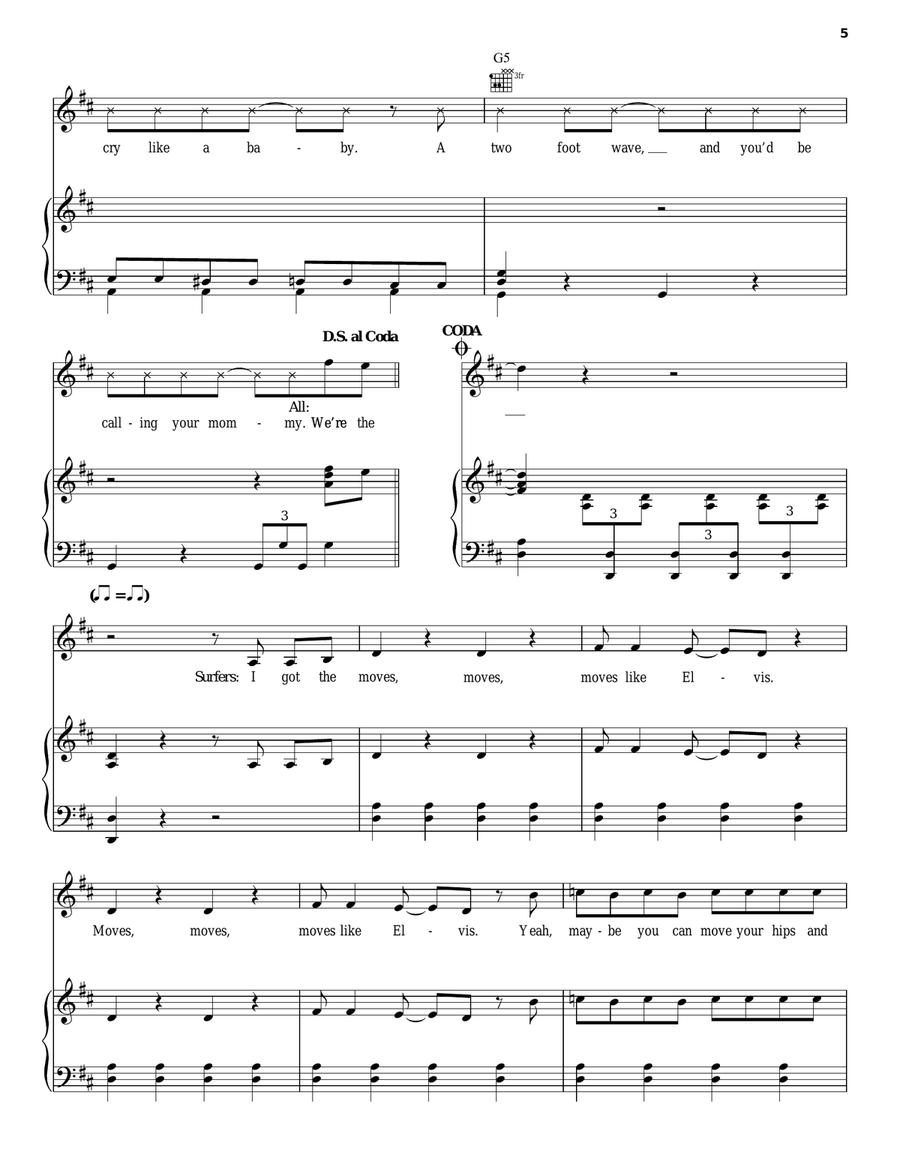 Coolest Cats In Town Coolest Cats In Town Piano, Vocal, Guitar scores gallery preview page 5