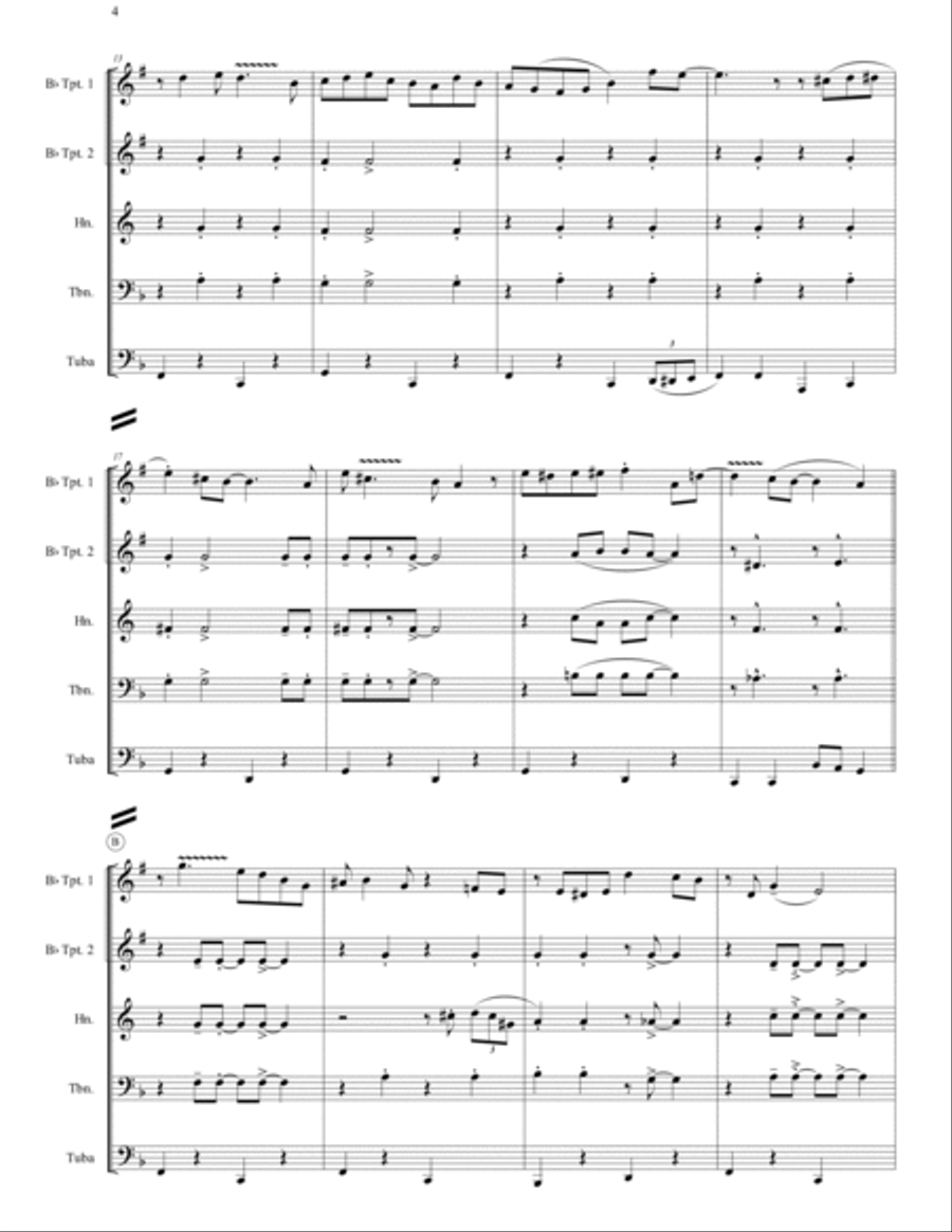 Cornet Chop Suey Brass Ensemble scores gallery preview page 5