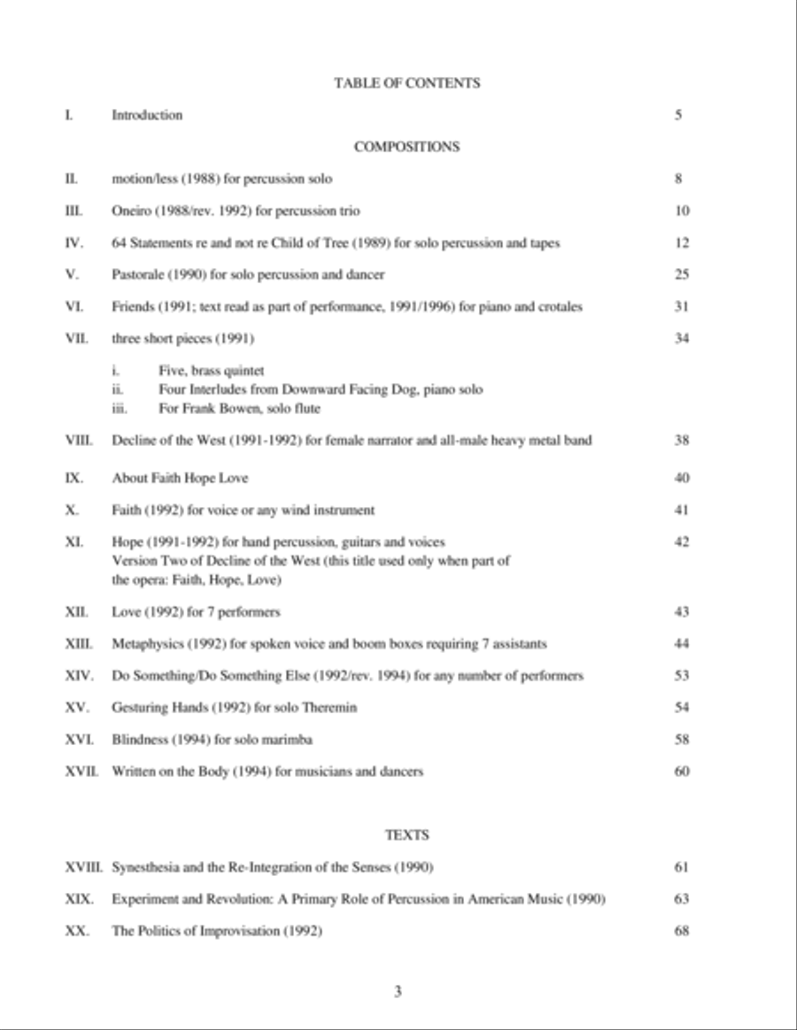 [Shultis] Experimental Music and Writings (1988 - 1994) Percussion Ensemble scores gallery preview page 5