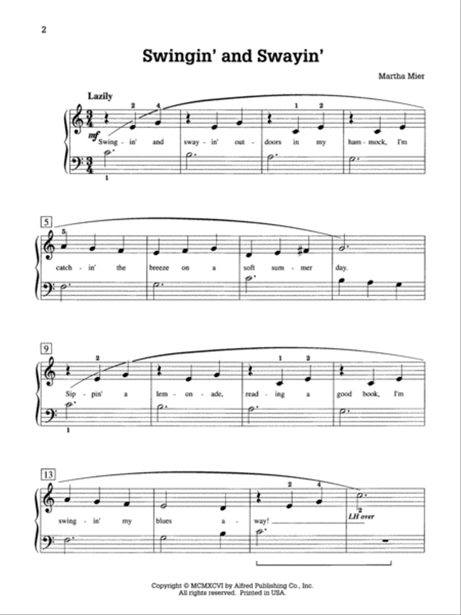 Swingin' and Swayin' Easy Piano scores gallery preview page 2