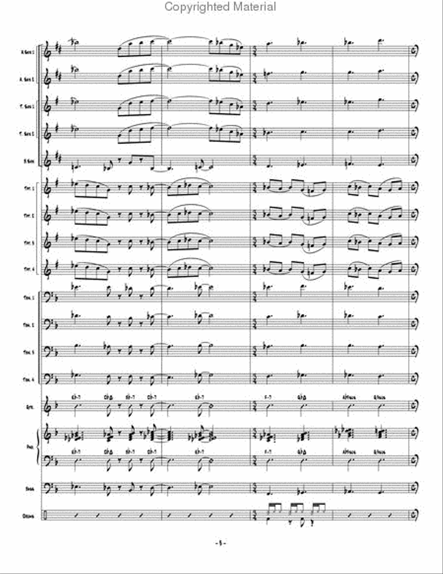 Changing Lanes Jazz Ensemble scores gallery preview page 4