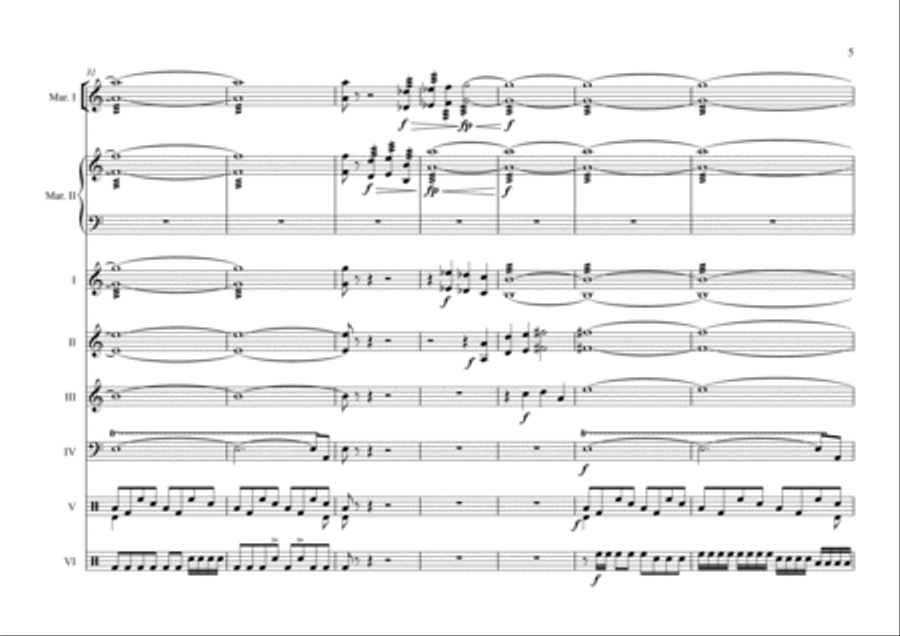ARIRANG FANTASY for 2 Marimbas & 6 Percussionists Chamber Music scores gallery preview page 5