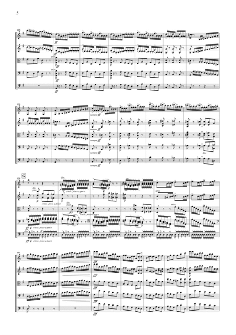 Tchaikowsky Serenade for String Orchestra, for string orchestra, ST010 String Quartet scores gallery preview page 5