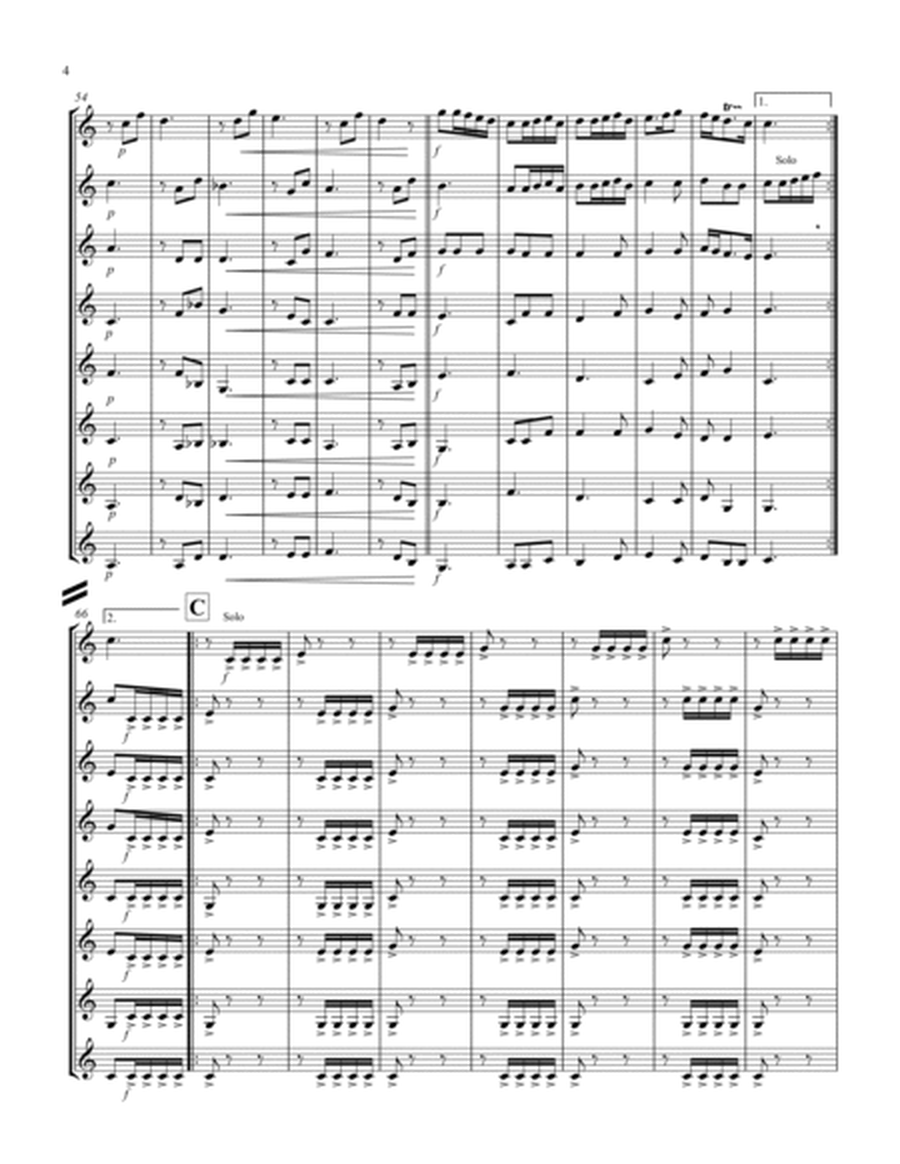 Allegro (from "Sonata for Trumpet") (Bb) (Euphonium Octet - Treble Clef) image number null