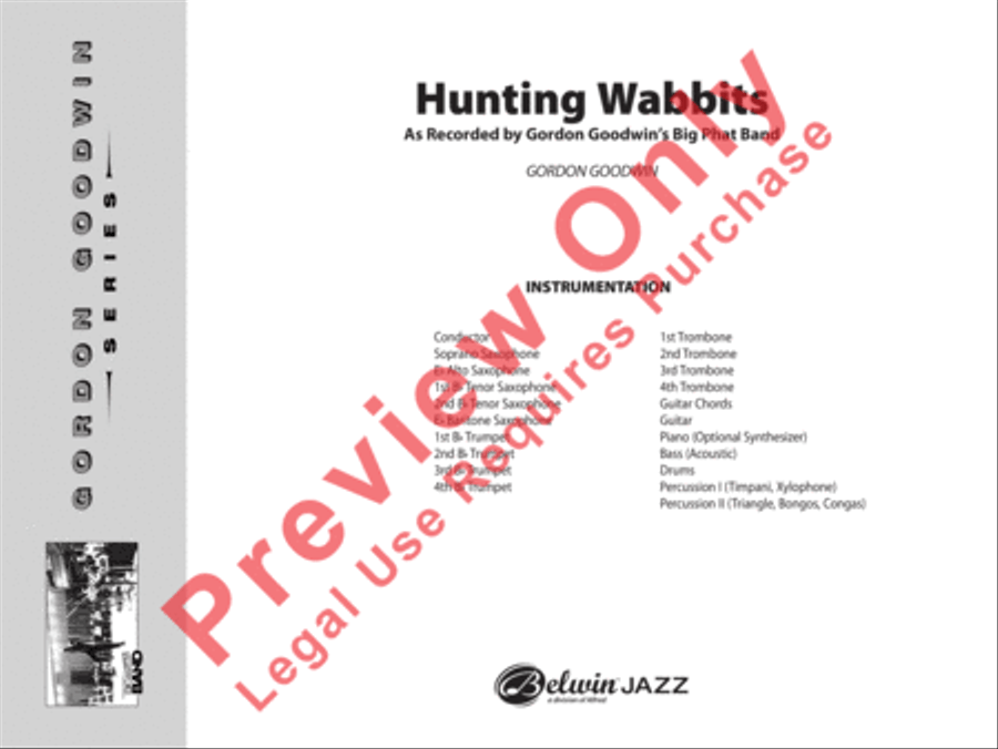 Hunting Wabbits Jazz Ensemble scores gallery preview page 26
