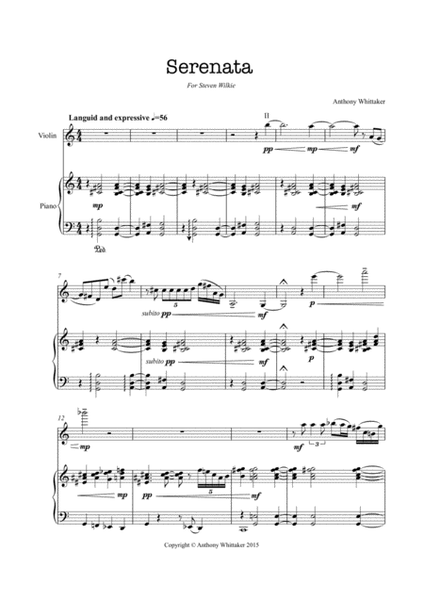Serenata for Violin and Piano image number null