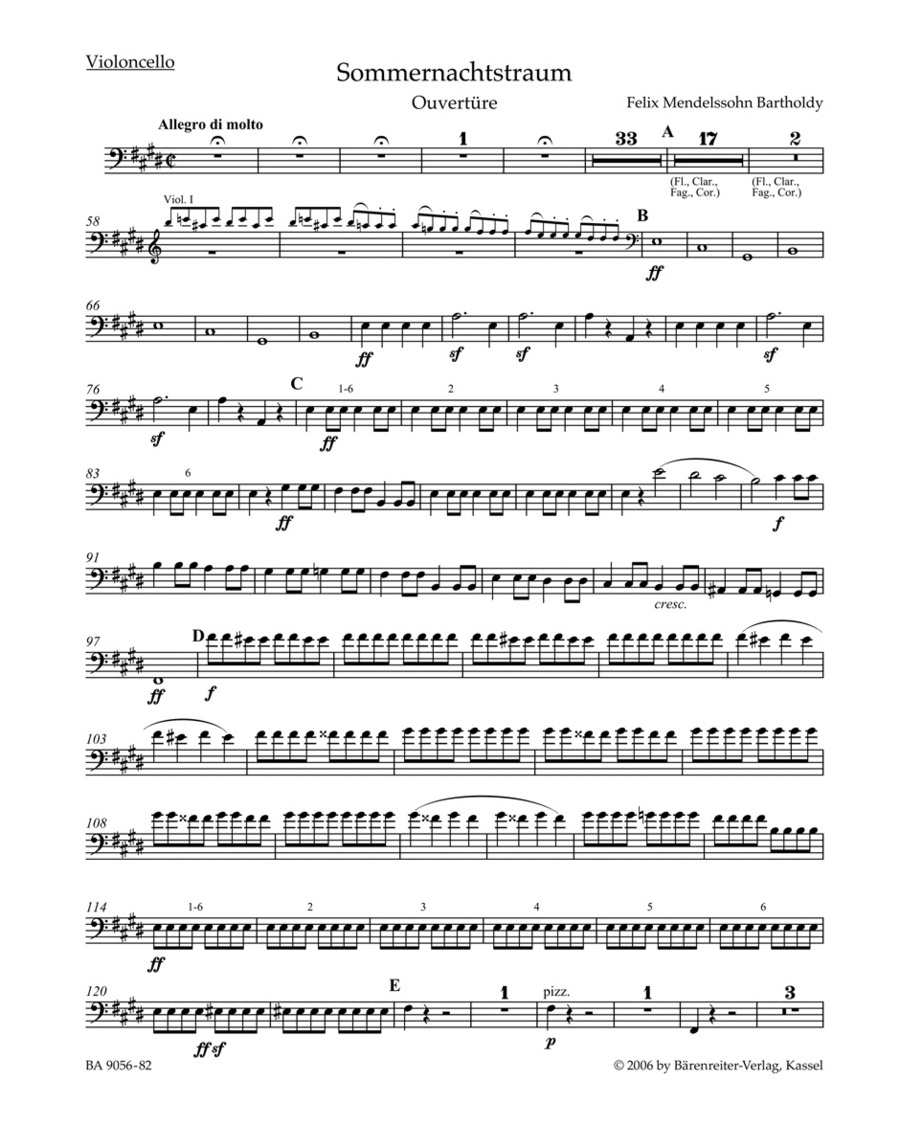 A Midsummer Nights Dream op. 21 School and Community scores gallery preview page 1