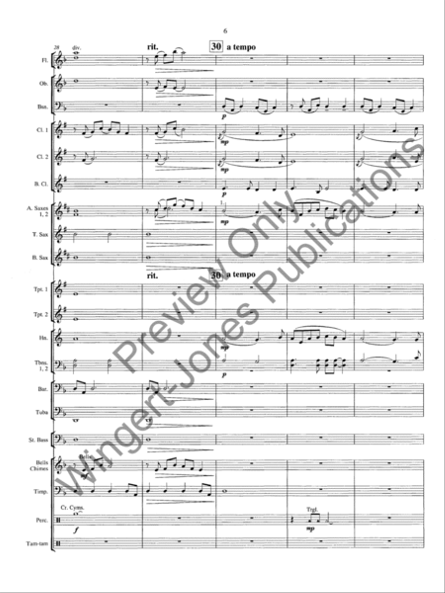 Rising Of The Assidium Moon Concert Band scores gallery preview page 11
