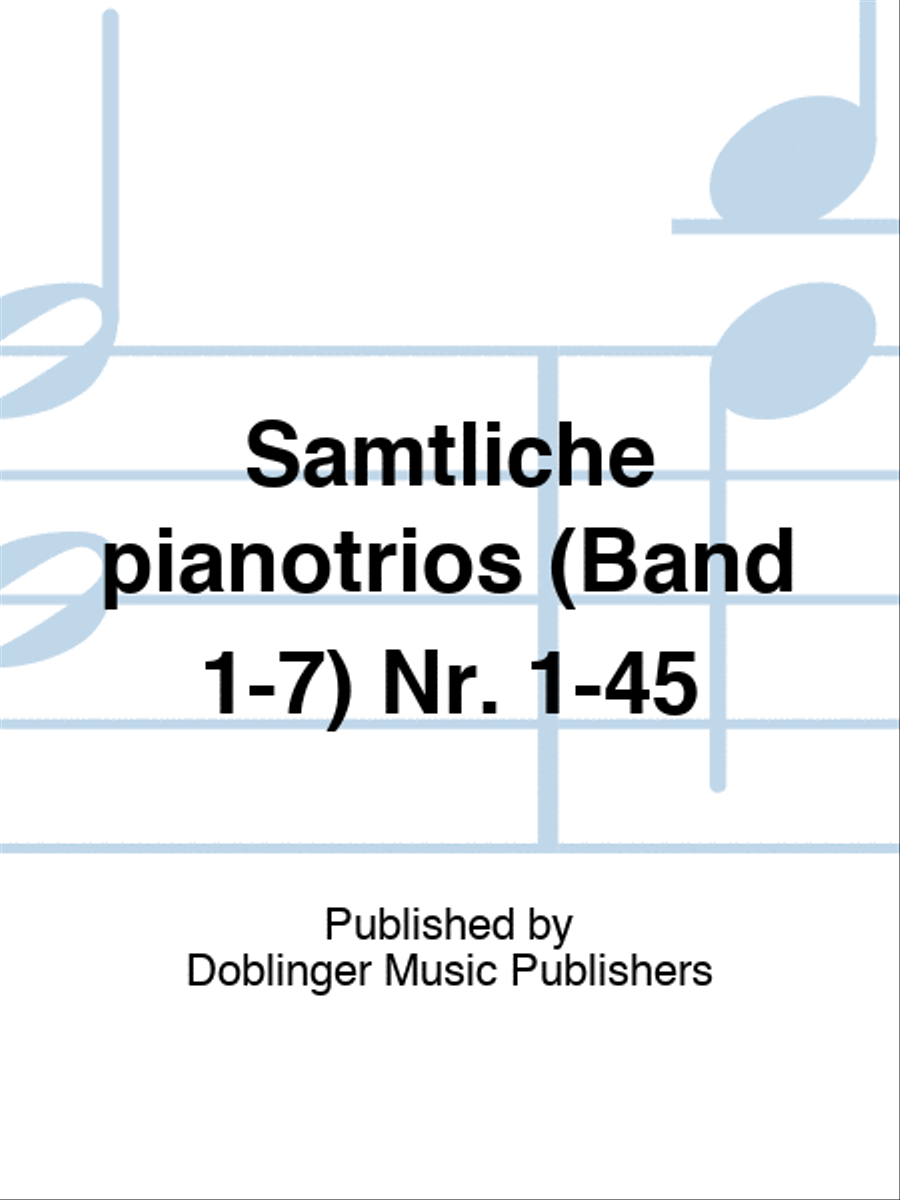 Samtliche Klaviertrios (Band 1-7) Nr. 1-45 Piano Trio scores gallery preview page 1