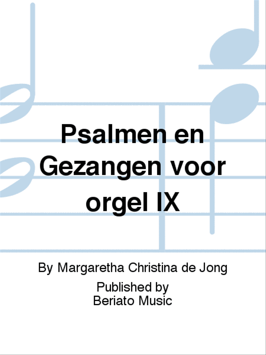 Psalmen en Gezangen voor orgel IX Organ scores gallery preview page 1