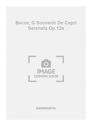 Book cover for Becce, G Souvenir De Capri Serenata Op.12a