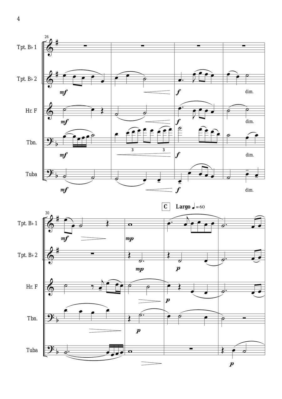Dinner Brass Quintet scores gallery preview page 4