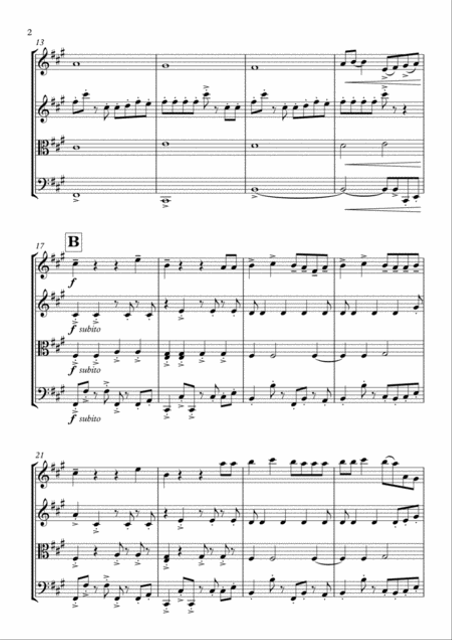 La La La String Quartet scores gallery preview page 2