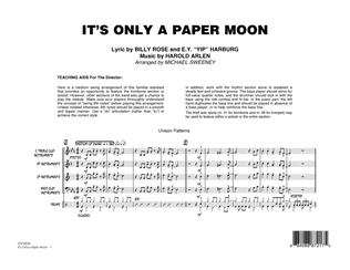 It's Only a Paper Moon - Conductor Score (Full Score)