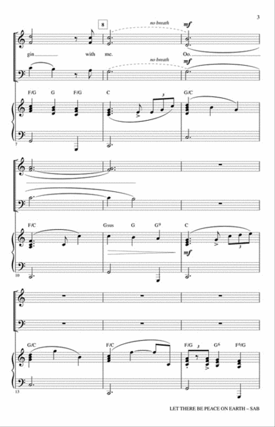 Let There Be Peace on Earth 3-Part scores gallery preview page 3