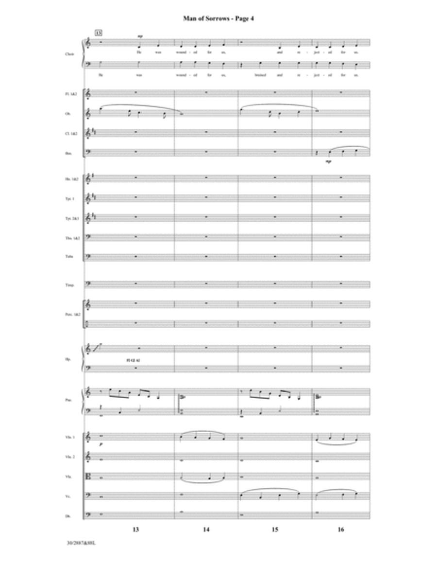Man of Sorrows - Orchestral Score with Printable Parts