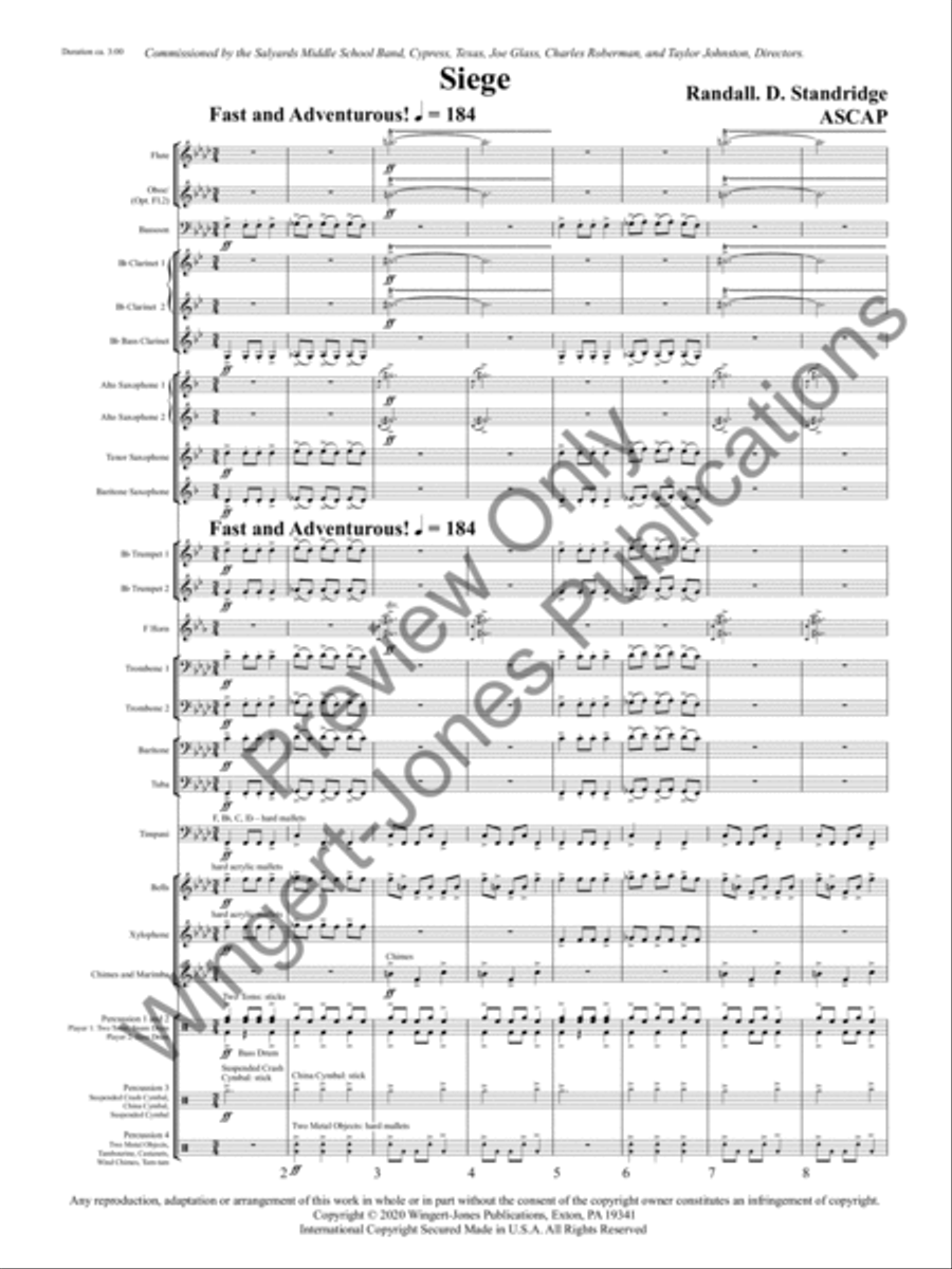 Siege (Score) Concert Band scores gallery preview page 4