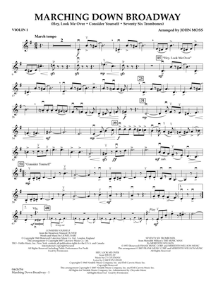 Marching Down Broadway - Violin 1