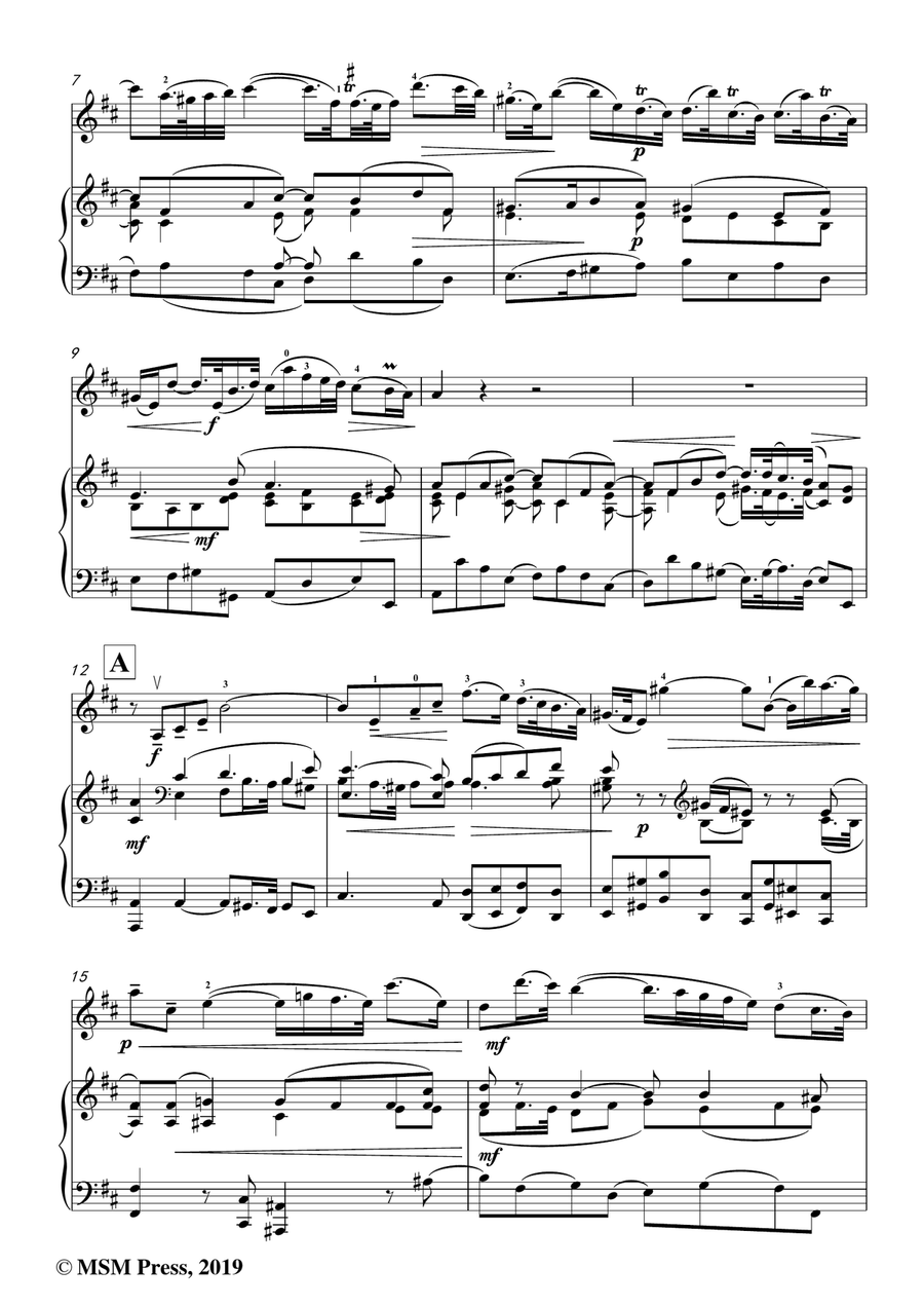 Handel-Violin Sonata,in D Major,HWV 371(Op.1 No.13),for Violin and Piano Violin Solo scores gallery preview page 4