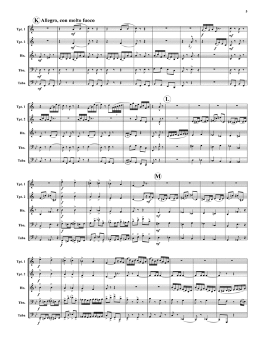 Pomp & Circumstance Pomp & Circumstance Brass Quintet scores gallery preview page 5