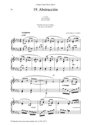 20 Piezas, Op. 4 (2017) No. 19. Abstracción
