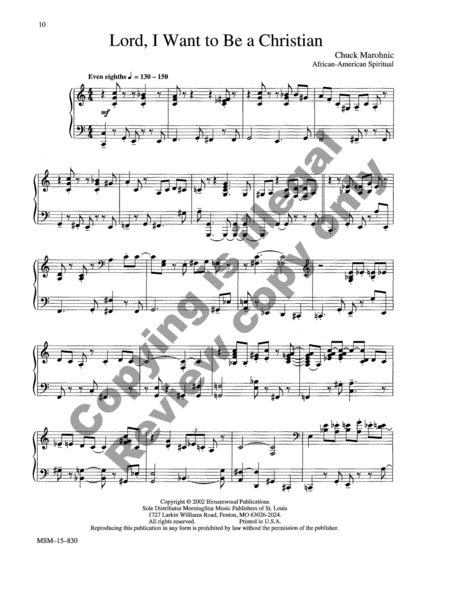 We Shall Overcome Eight Spirituals for Piano in Jazz Style image number null
