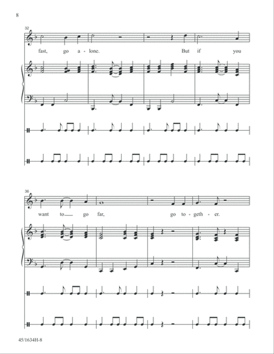 Together Together Unison Choir scores gallery preview page 8