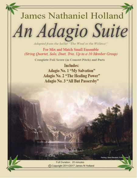 An Adagio Suite, in Three Movements for Small Ensembles, (String Quartet or Various Combinations) image number null