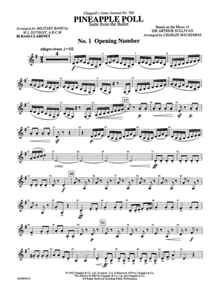 Pineapple Poll (Suite from the Ballet): B-flat Bass Clarinet