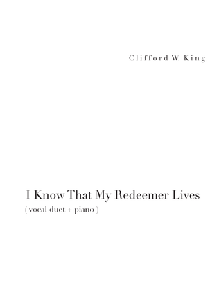 Book cover for I Know that My Redeemer Lives ( vocal duet + piano )