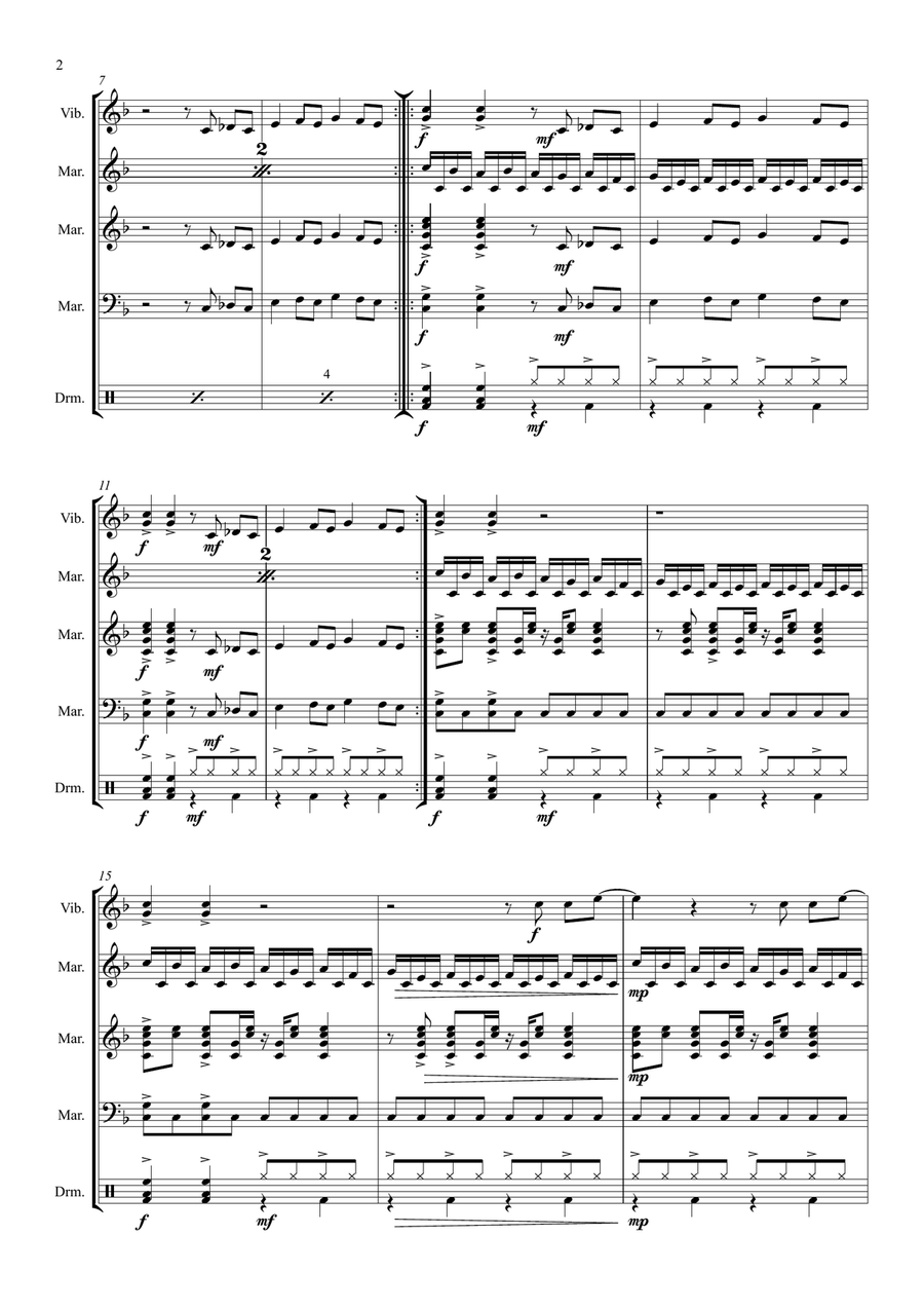 Thunderstruck Percussion Ensemble scores gallery preview page 4