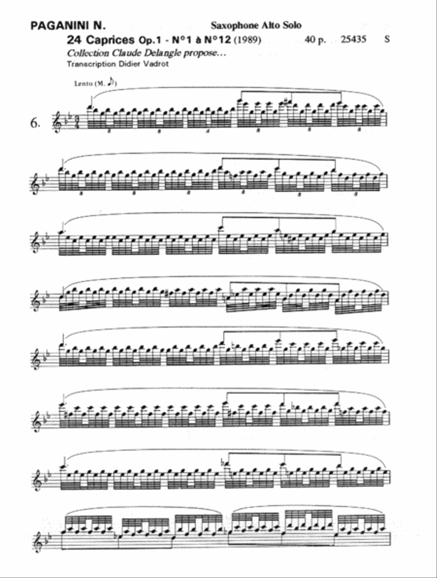 Caprices (24) - Volume 1 Saxophone Solo scores gallery preview page 2