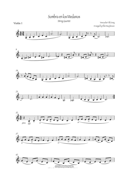 Sombra en los Medanos / Violin1/ Violin2 /Viola /Cello image number null