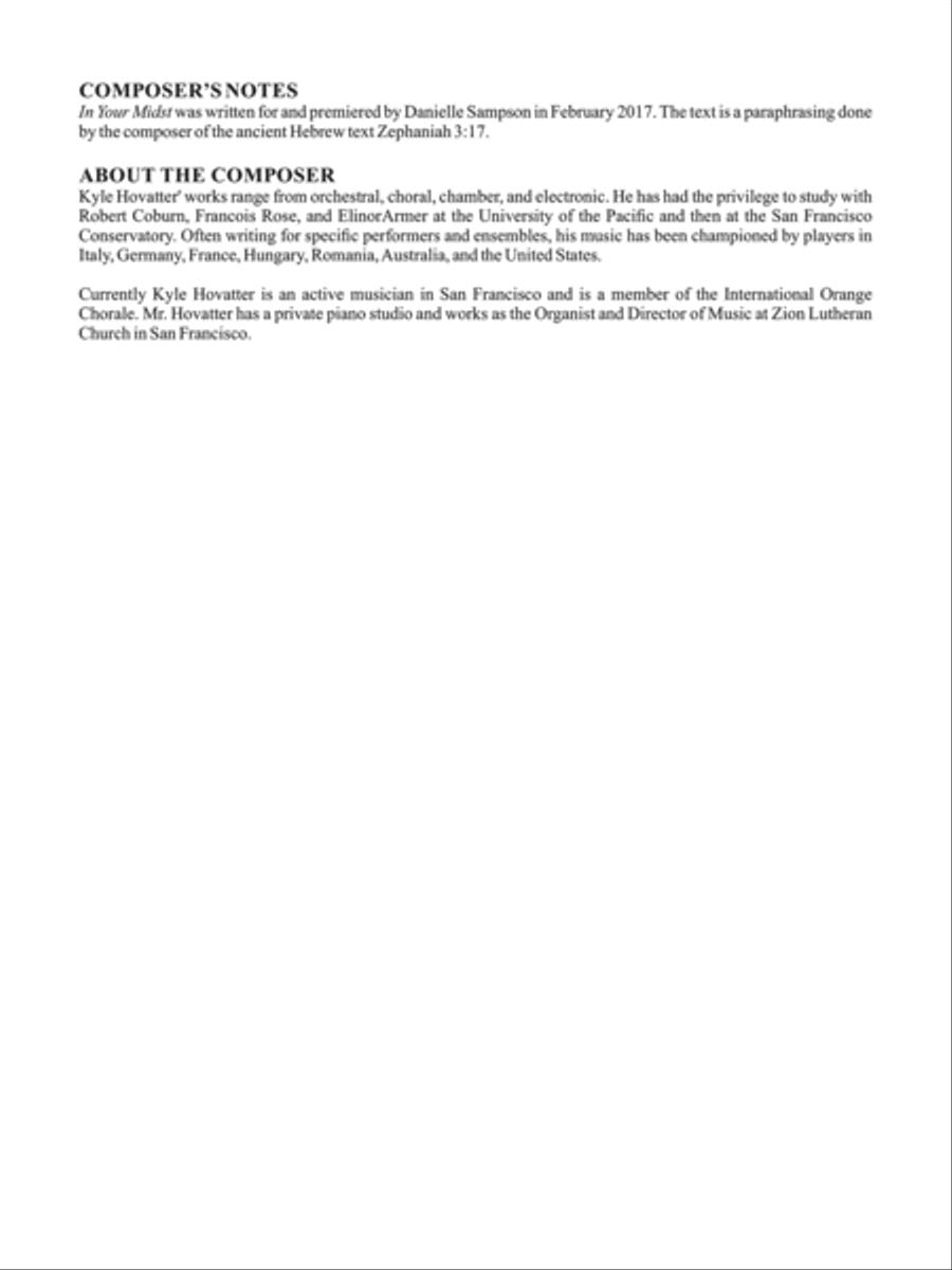 In Your Midst In Your Midst Soprano Voice scores gallery preview page 2