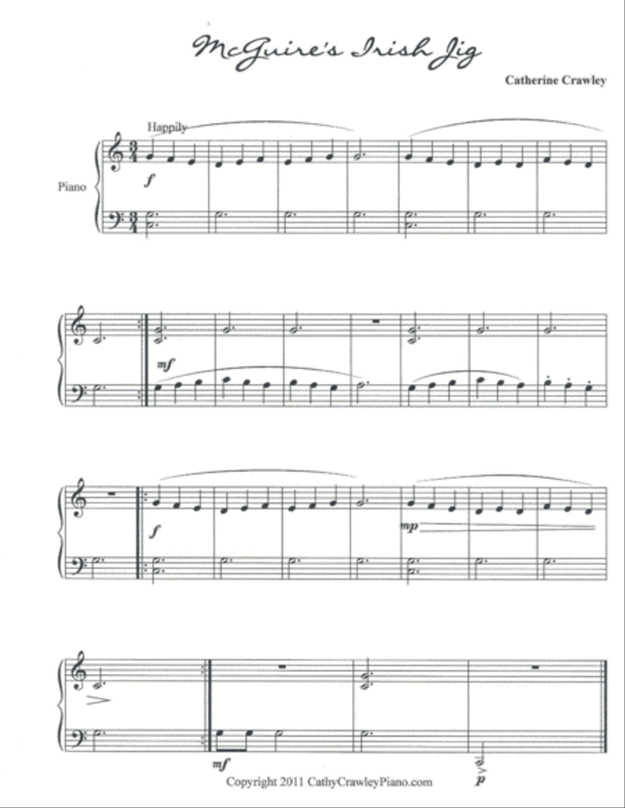 McGuire's Irish Jig Piano Method scores gallery preview page 1