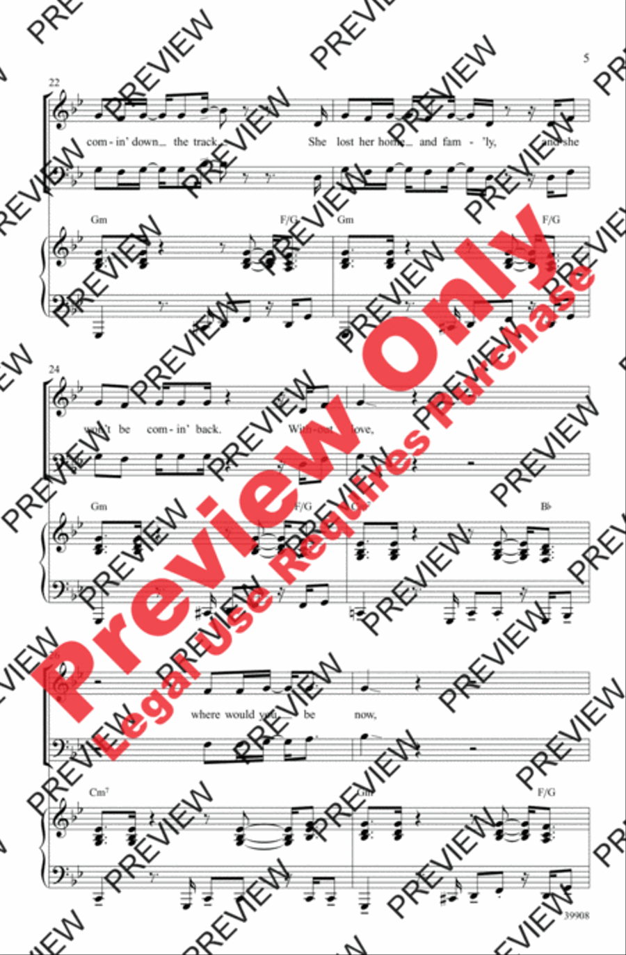 Long Train Runnin' 3-Part scores gallery preview page 5