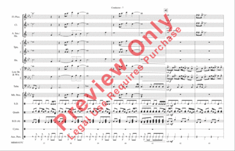 Gonna Fly Now (Theme from Rocky) Marching Band scores gallery preview page 8