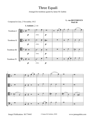 Beethoven: Three Equali WoO 30 for Trombone Quartet