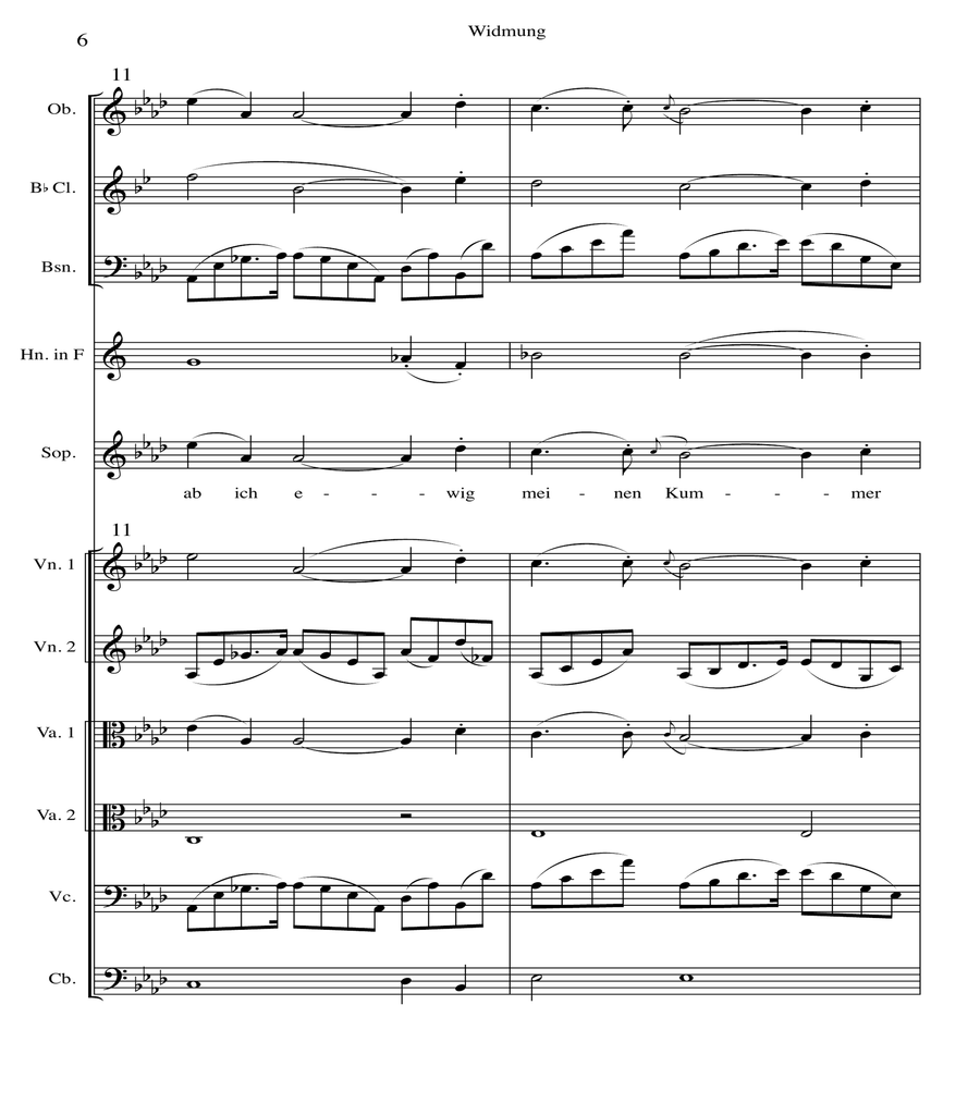Robert Schumann - Widmung (from the song cycle Myrten, Op. 25) Chamber Orchestra scores gallery preview page 6