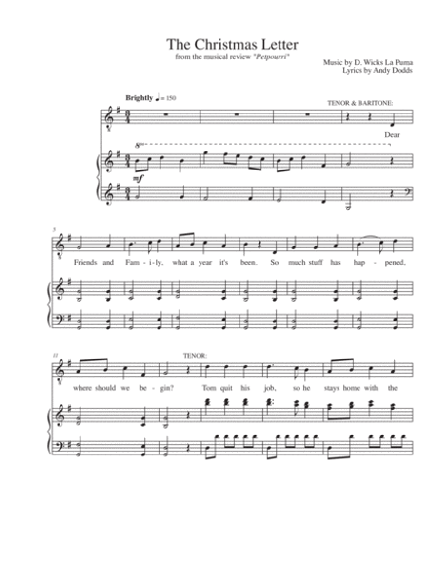The Christmas Letter The Christmas Letter Vocal Duet scores gallery preview page 1