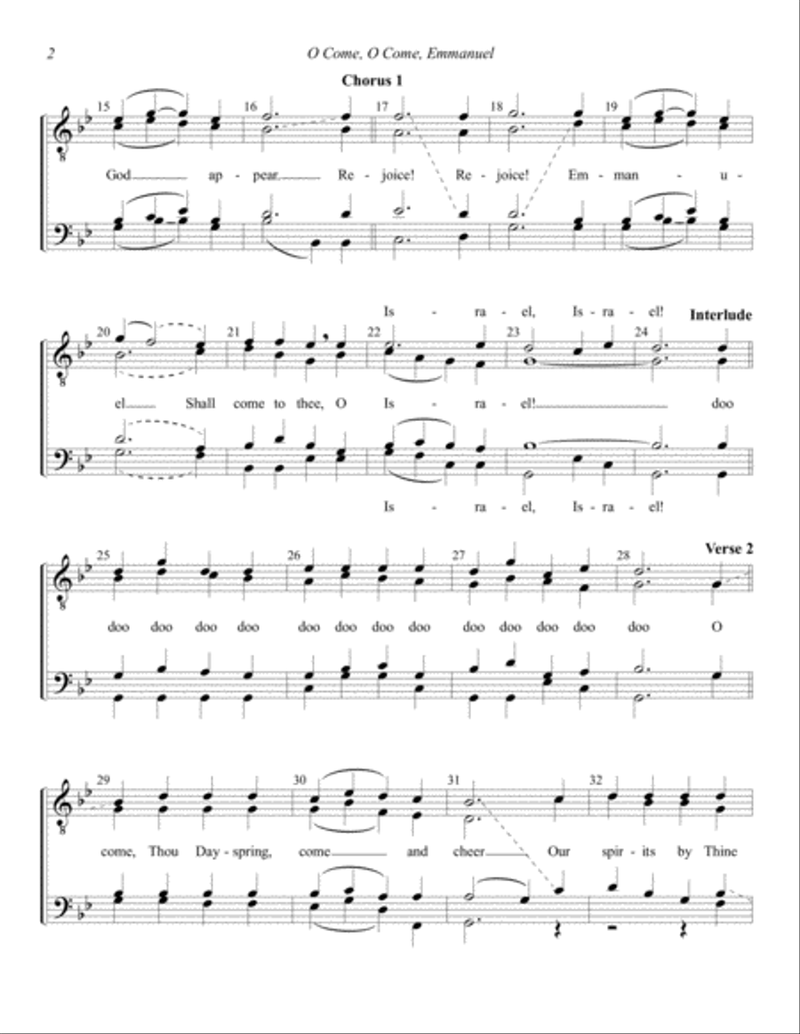 O Come, O Come, Emmanuel TTBB scores gallery preview page 2