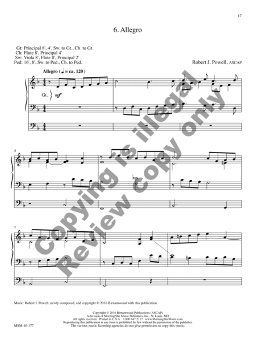 Six Voluntaries for Organ, Set 1 Organ scores gallery preview page 17